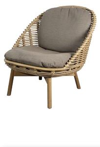 Cane-line - Hive Lounge Chair - Lounge stol - Seat: Natural, Cane-line Weave UT 3 / Cushion: Taupe, Cane-line AirTouch - W73 x D85 x H79 x SH35 cm