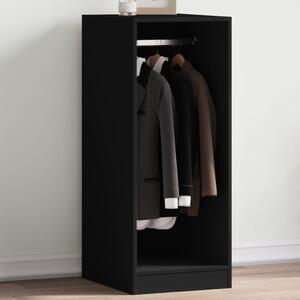 Garderob svart 48x41x102 cm konstruerat trä