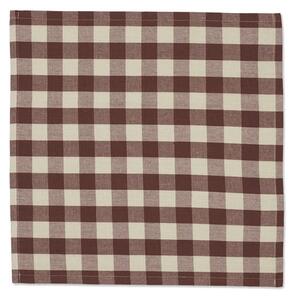 Ferm Living - Bothy Check Napkins - Set Of 4 - Servetter av tyg - Cinnamon/Grey Green - W40 x D1 x H40 cm