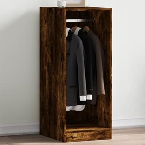 Garderob rökfärgad ek 48x41x102 cm konstruerat trä