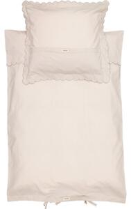 MarMar Copenhagen - Bed Linen Scallop Baby - Sängkläder för barn - Grey Sand - W:70 x L:100 cm
