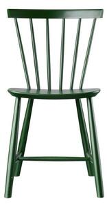 FDB Møbler / Furniture - J46 av Poul M. Volther - Matstol - Bøg/Bottle Green - H80 x L45 x W48,5 cm