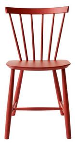 FDB Møbler / Furniture - J46 av Poul M. Volther - Matstol - Beech/Red - H80 x L45 x W48,5 cm