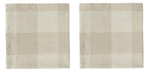 OYOY LIVING - Cloth napkin with chessprint - pack of 2 - Servetter av tyg - Nature - H:45 x W:45 cm