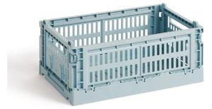 HAY - Colour Crate Recycled - Lådor - Dusty Blue - W: 17 x L: 26,5 x H: 10,5 cm