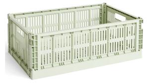 HAY - Colour Crate Recycled - Lådor - Mint - Large - W: 34,5 x L: 53 x H: 18,5 cm