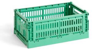 HAY - Colour Crate Recycled - Lådor - Dark Mint - W: 17 x L: 26,5 x H: 10,5 cm