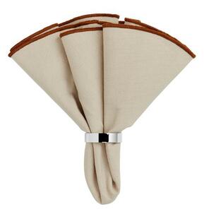 Broste CPH - Wilhelmina Napkin - Servetter av tyg - Light Warm Grey - Ø45 cm