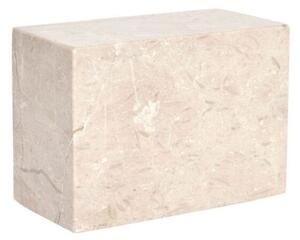 OYOY LIVING - Savi Marble Bookend - Bokstöd - 103 Beige (Square) - H7 x L10 x W5 cm