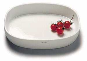 Piet Hein - Superellipsefad Porcelain - Eldfast skål - Superellipsefad porcelain 19*25*6,5 cm - HVID HØJ - H6.5 x W19 D25 cm
