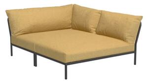 HOUE - LEVEL 2 / Right Cozy Corner - Trädgårdssoffa - Dijon/Dark Grey - L139 x W173,5 x H68,5 x SH38 cm