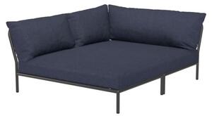 HOUE - LEVEL 2 / Left Cozy Corner - Trädgårdssoffa - Indigo/Dark Grey - L139 x W173,5 x H68,5 x SH38 cm