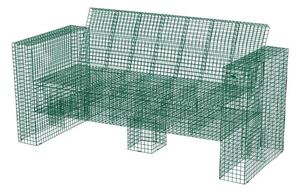 Kalager Design - Wire Loungecouch - 2 pers. - Lounge soffa - Signal Green - L162 x H71 cm (Seat: L130 x D50,5 cm)