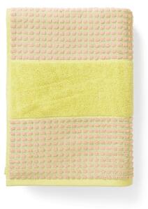 JUNA - Check Towel - Handduk - Yellow/Pink - Small - H100 x W50 cm