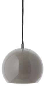 Frandsen - Ball Pendant - Ø18 - Hängande lampa - Warm Grey Glossy - W18 x H16 x D18 cm