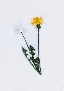 Langkilde & Søn - FLORA Napkin - Servetter av tyg - Dandelion - 50 x 50 cm