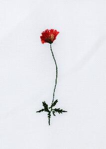 Langkilde & Søn - FLORA Napkin - Servetter av tyg - Poppy - 50 x 50 cm