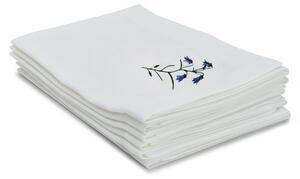 Langkilde & Søn - FLORA Napkins - 6 pc. - Servetter av tyg - White - 50 x 50 cm