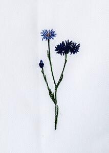 Langkilde & Søn - FLORA Napkin - Servetter av tyg - Cornflower - 50 x 50 cm