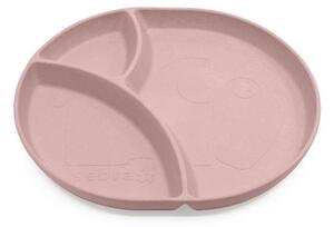 Sebra - MUMS - Plate With Rooms - Barnens tallrik - Blossom Pink - H2,3 x L22 x W19 cm