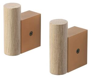 Muuto - Attach Coat Hook - Krokar - Oak/Burnt Orange - W2 x D5 x H9,3 cm (Set of 2)