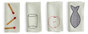 HAY - Sobremesa Napkin Set of 4 - Servetter av tyg - GREEN - W45 X L45