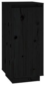 Skoskåp svart 35x35x80 cm massiv furu