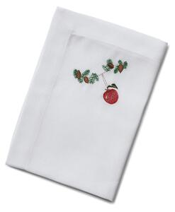 Langkilde & Søn - Christmas napkin - Servetter av tyg - Æble - ca. 50 x 50 cm