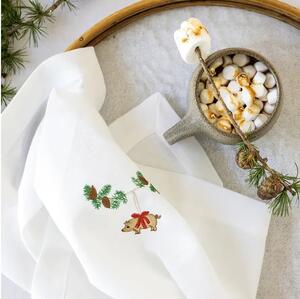 Langkilde & Søn - Christmas napkin - Servetter av tyg - Julegris - ca. 50 x 50 cm