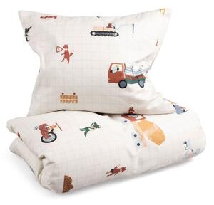 Sebra - Bed Linen Baby - Sängkläder för barn - Busy Builders - L100 x W70 cm & L45 x W40 cm