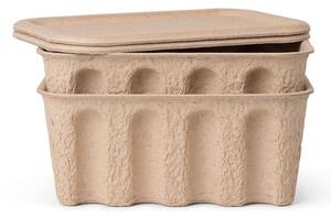 Ferm Living - Paper Pulp Box - Set of 2 - Lådor - Small - W: 30 x H: 15 x D: 40 cm