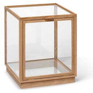 Ferm Living - Miru Glass Montre - Lådor - Natural Oak - W: 40 x H: 42 x D: 40 cm