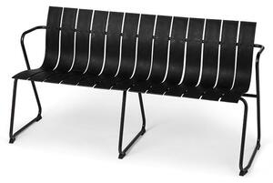 Mater - Ocean Lounge Bench av Nanna Ditzel - Trädgårdsbänk - Black - W: 157 cm x D: 58 cm x H: 81 cm x SH: 46 cm