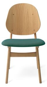 Warm Nordic - Noble Chair / White Oiled Oak - Matstol - Merit 017 (Dark Cyan) - L48 x W55 x H85 cm