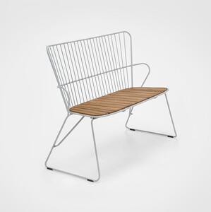 HOUE - Paon bench - Trädgårdsbänk - Taupe - H:90 x D:54 x W:116 cm