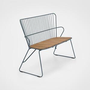 HOUE - Paon bench - Trädgårdsbänk - Pine green - H:90 x D:54 x W:116 cm