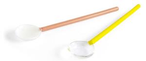 HAY - Glass Spoons - Skedar - Round - Bright Yellow & Brown - L15 x W3 cm (2 pcs)