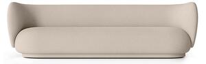 Ferm Living - Rico 4-pers Sofa - Lounge soffa - Wool Bouclé - Natural - W260 x H79 x D81,5 cm