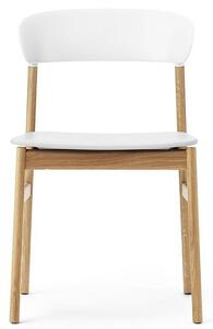 Normann Copenhagen - Herit chair - Matstol - White / Oak - L: 50 x D: 51 x H: 78,5 x SH: 45 cm