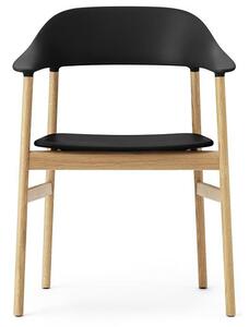 Normann Copenhagen - Herit armchair - Matstol - Black / Oak - L: 60 x D: 51 x H: 81,5 x SH: 45 cm