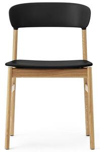 Normann Copenhagen - Herit chair - Matstol - Black / Oak - L: 50 x D: 51 x H: 78,5 x SH: 45 cm