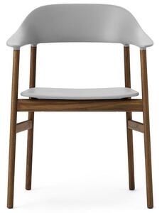 Normann Copenhagen - Herit armchair - Matstol - Grey / Smoked Oak - L: 60 x D: 51 x H: 81,5 x SH: 45 cm