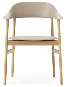 Normann Copenhagen - Herit armchair - Matstol - Sand / Oak - L: 60 x D: 51 x H: 81,5 x SH: 45 cm