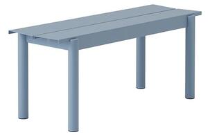 Muuto - Linear Steel Bench - Trädgårdsbänk - Pale Blue - L170 x D39 x H45,5 cm