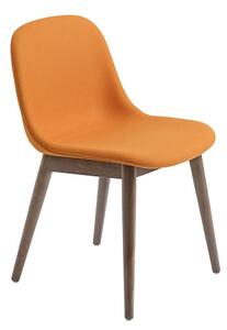 Muuto - Fiber Side Chair - Wood Base - Matstol - Hero 451/Stained Dark Brown - H77 x W49,5 x D53 x SH46 cm