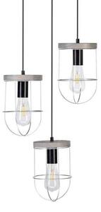 Neptuna Cluster Taklampa Grey Wood/Black/Grey - Envostar