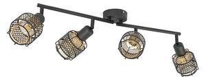 Eudoria 4 Plafond Black/Gold - Lindby