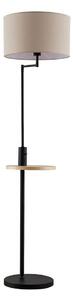 Zinia Golvlampa Black/Grey/Wood - Lindby