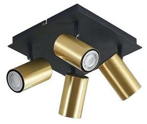 Raisan 4 Square Plafond Black/Brass - Lindby