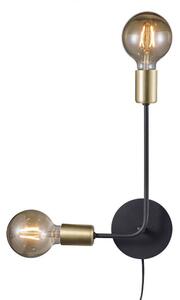 Josefine Vägglampa Black/Brass - Nordlux